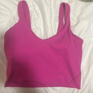 Sonic pink Align tank crop top